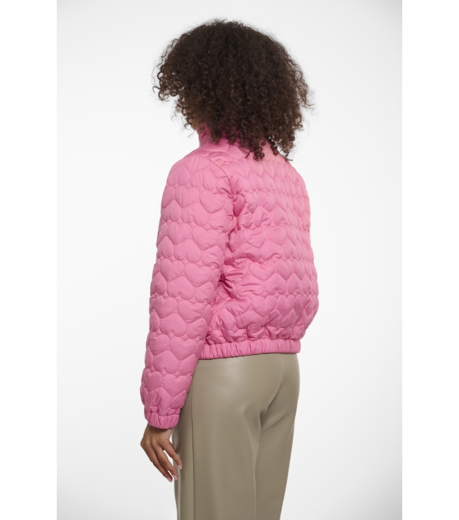 Rino en Pelle Quilted bomber jacket 10796 bright pink