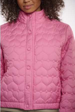 Rino en Pelle Quilted bomber jacket 10796 bright pink