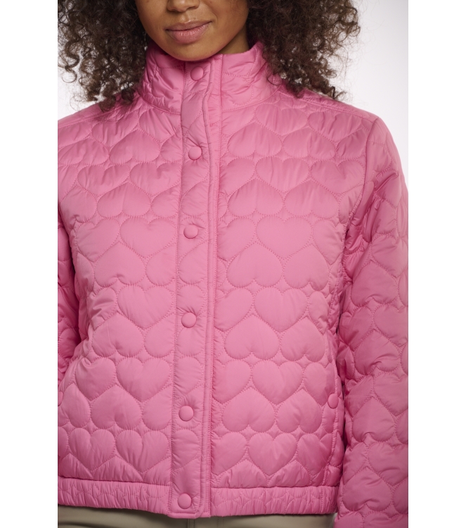 Rino en Pelle Quilted bomber jacket 10796 bright pink