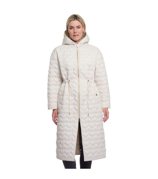 Rino en Pelle Long quilted jacket with hood 9030 birch