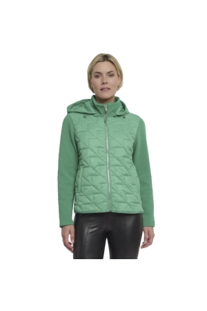 Rino en Pelle Light quilted jacket with scuba sleeves 10807 clover green