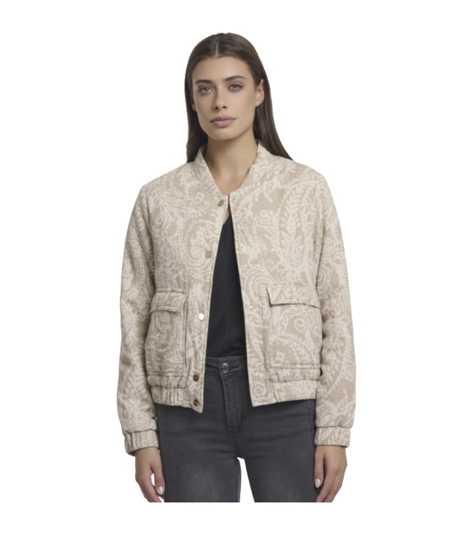 Rino en Pelle Padded short jacket 10842 birch desert stencil