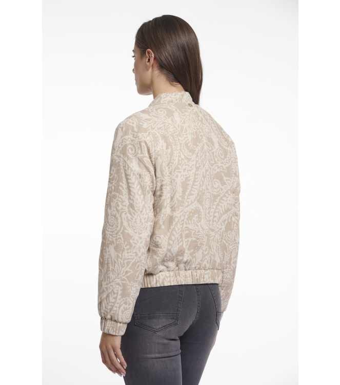 Rino en Pelle Padded short jacket 10842 birch desert stencil
