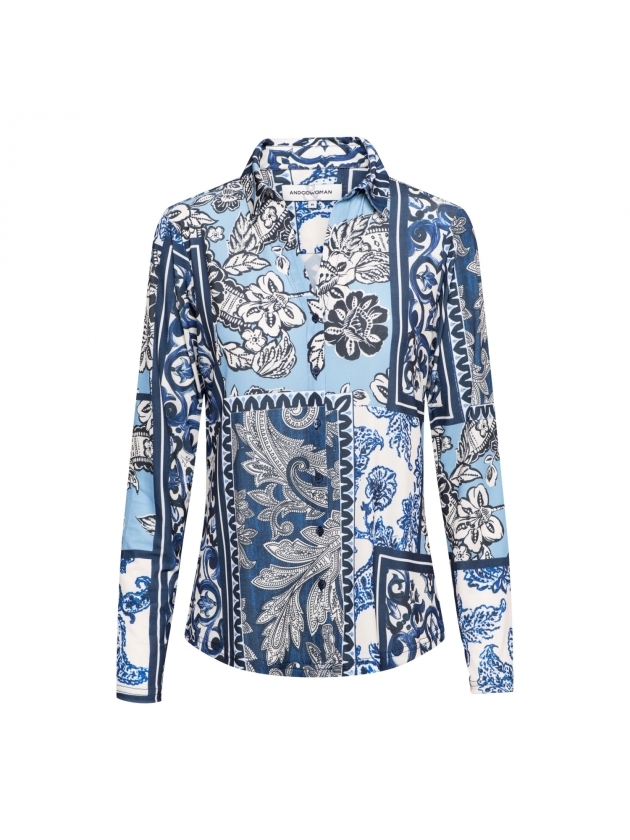 Co Woman VAYEN PAISLEY PATCHW 51076 bi-indigo multi