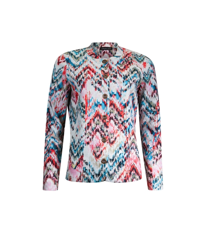 Sarto Fashion Jacket m1284 coral-rosebloom+multicolzigza