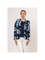 Sarto Fashion Jacket stand-up collar m1100 navy-white-cornflower+ flower