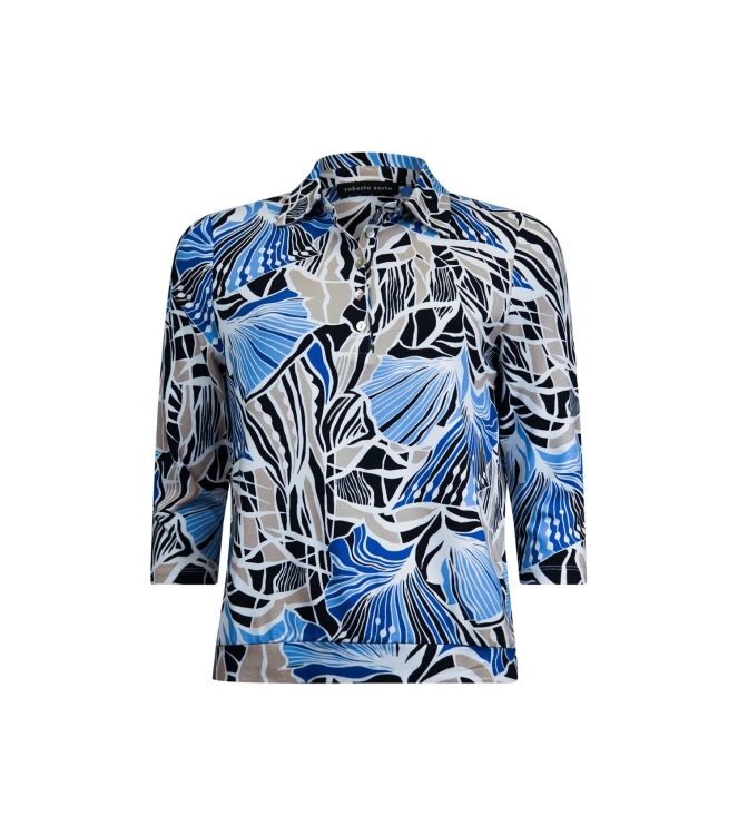 Sarto Fashion Blouson polo 3/4 sl m1460 cornflower- beach+graphic she