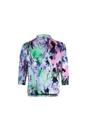 Sarto Fashion Blouson polo 3/4 sl m1280 rosebloom-f green art leaves