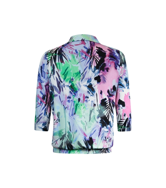 Sarto Fashion Blouson polo 3/4 sl m1280 rosebloom-f green art leaves