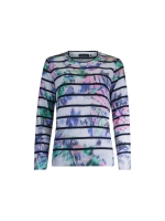 Sarto Fashion Pullover l/s m1350 white+navy with mix print th2