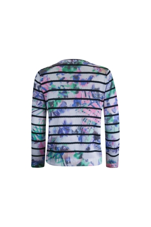 Sarto Fashion Pullover l/s m1350 white+navy with mix print th2