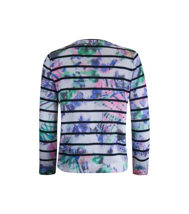 Sarto Fashion Pullover l/s m1350 white+navy with mix print th2