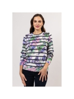 Sarto Fashion Pullover l/s m1350 white+navy with mix print th2