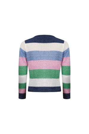 Sarto Fashion Cardigan l/s m1410 navy-sky-rbloom+ stripe