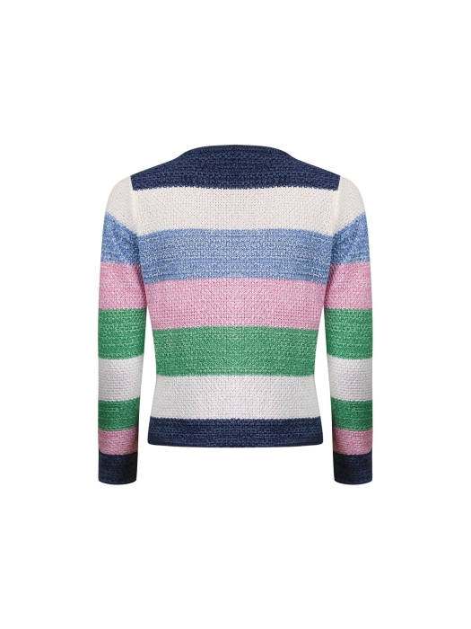 Sarto Fashion Cardigan l/s m1410 navy-sky-rbloom+ stripe