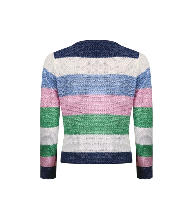 Sarto Fashion Cardigan l/s m1410 navy-sky-rbloom+ stripe