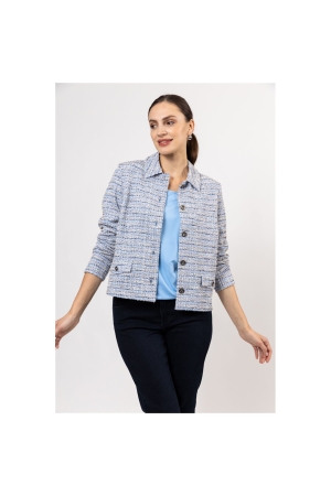 Sarto Fashion Jacket stand-up collar l/s m1510 sky-white-metallic mel jacq