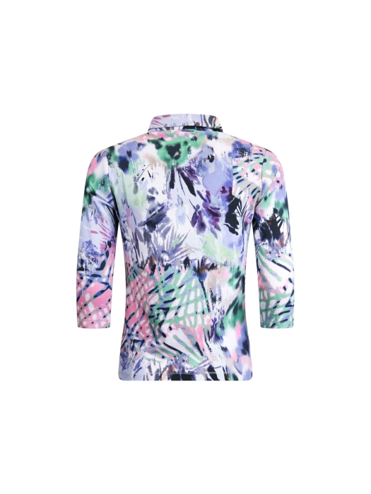 Sarto Fashion T-shirt polo 3/4 sl m1631 freshgreen-rosebloom-krokus +