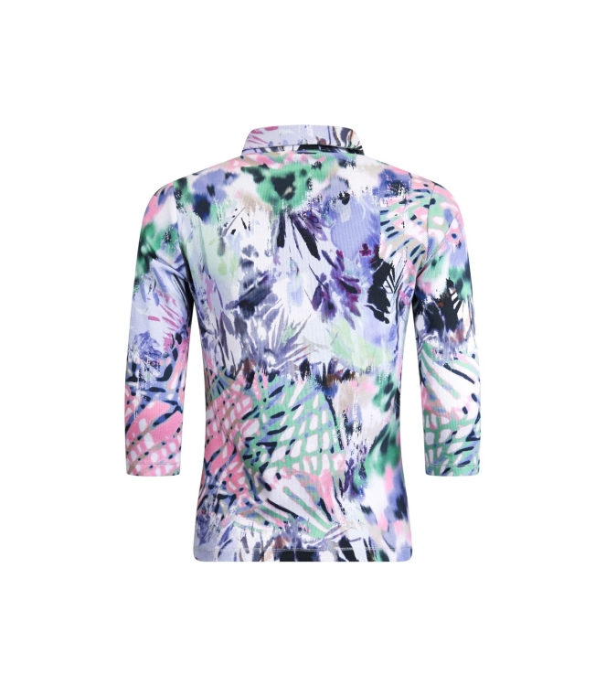 Sarto Fashion T-shirt polo 3/4 sl m1631 freshgreen-rosebloom-krokus +
