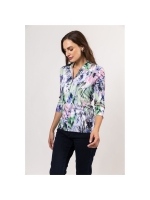 Sarto Fashion T-shirt polo 3/4 sl m1631 freshgreen-rosebloom-krokus +