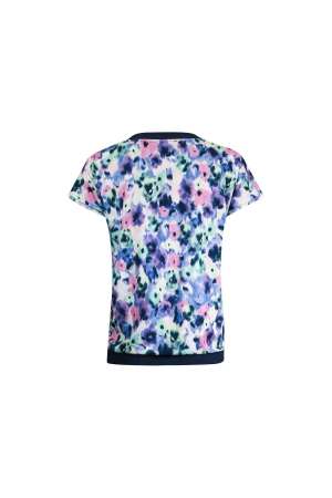 Sarto Fashion T-shirt blouson o-neck s/s m1790 krokus-f green+painted flower