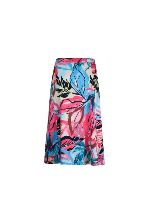 Sarto Fashion Skirt m1870 coral-lagoon+exotic leafs pr