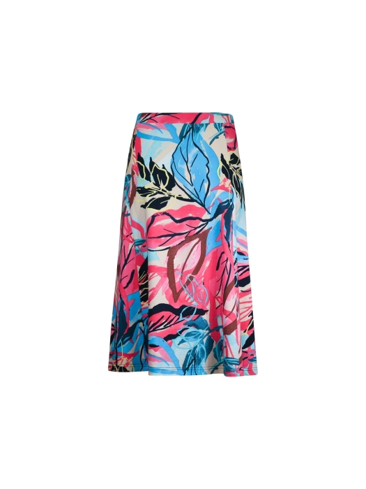 Sarto Fashion Skirt m1870 coral-lagoon+exotic leafs pr