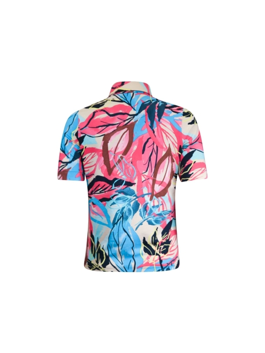 Sarto Fashion Polo s/s m1870 coral-lagoon+exotic leafs pr
