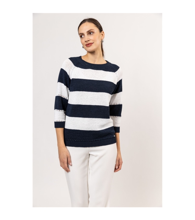 Sarto Fashion Pullover 3/4 sl m1301 navy-white stripe