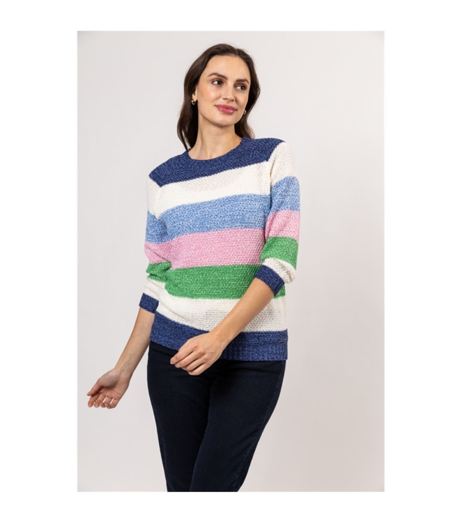 Sarto Fashion pullover m1410 navy-sky-rbloom+ stripe