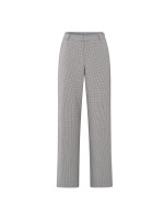 Yaya Woven checked wide leg trouser Feathe grey dessin
