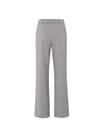 Yaya Woven checked wide leg trouser Feathe grey dessin