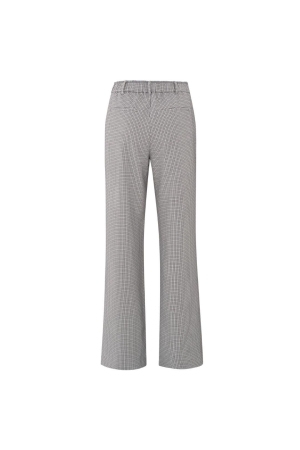 Yaya Woven checked wide leg trouser Feathe grey dessin