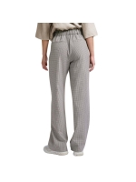 Yaya Woven checked wide leg trouser Feathe grey dessin