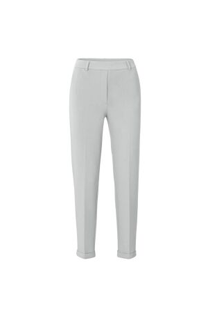 Yaya Scuba straight leg trousers Harbor mist grey