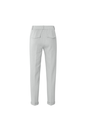 Yaya Scuba straight leg trousers Harbor mist grey