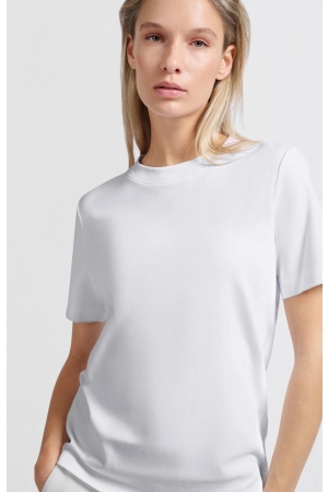 Yaya Round neck T-shirt Pure white