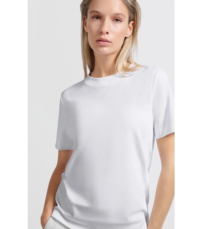 Yaya Round neck T-shirt Pure white