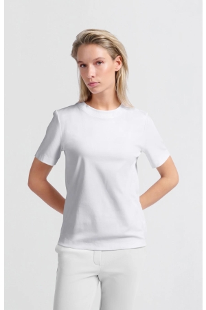 Yaya Round neck T-shirt Pure white