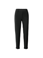 Yaya Scuba straight leg trousers wi 94305  Pirate black