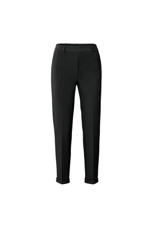 Yaya Scuba straight leg trousers wi 94305  Pirate black