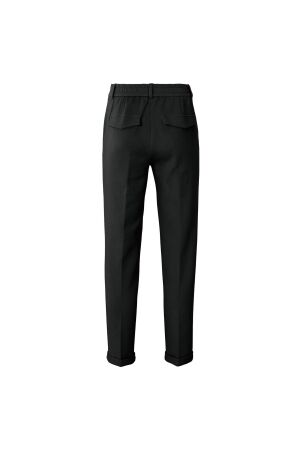 Yaya Scuba straight leg trousers wi 94305  Pirate black