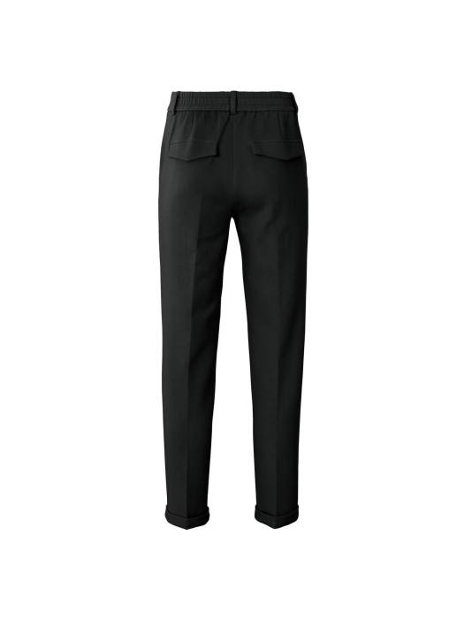 Yaya Scuba straight leg trousers wi 94305  Pirate black