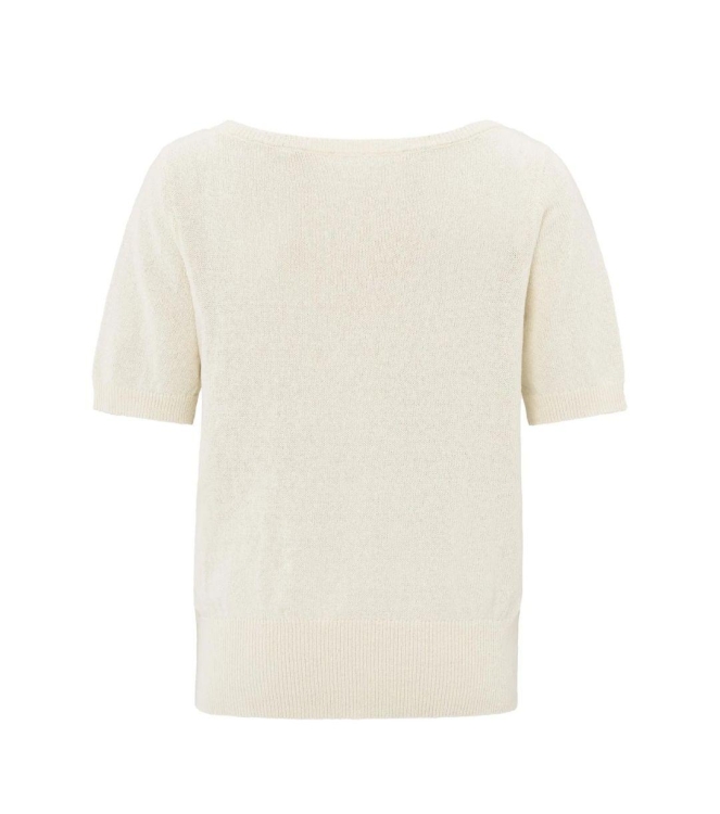 Yaya Boatneck short sleeve sweater 99993 Nature melange