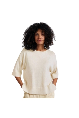 Yaya Oversized fine knitted t-shirt 99993 Nature melange