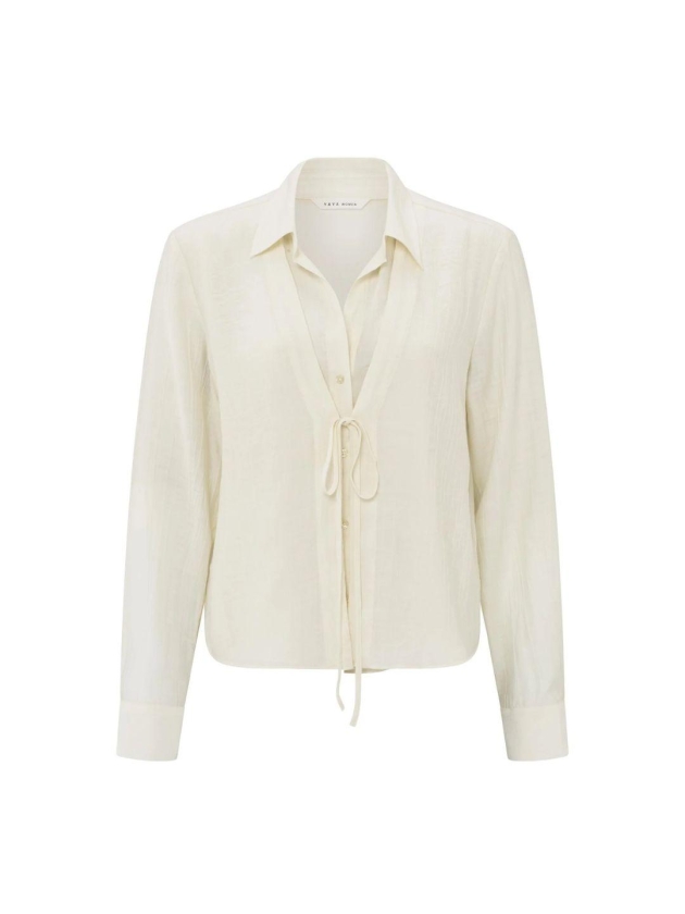 Yaya Layered texture blouse 99994 Soft off white