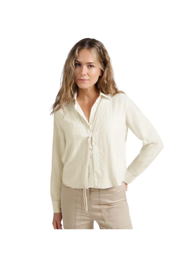 Yaya Layered texture blouse 99994 Soft off white