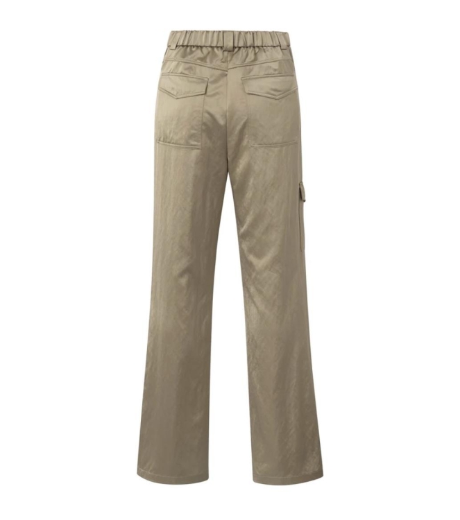 Yaya Satin wide leg trousers with c 99803 Safari