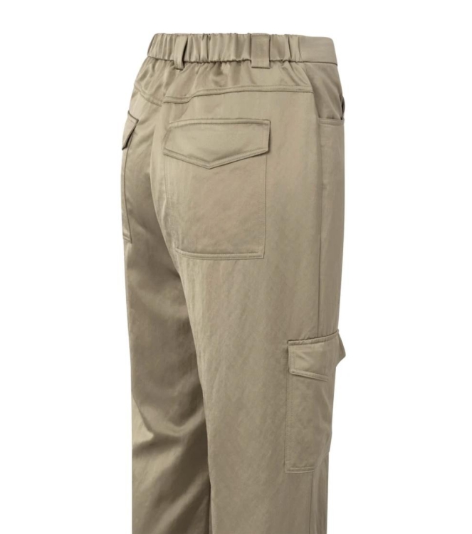 Yaya Satin wide leg trousers with c 99803 Safari