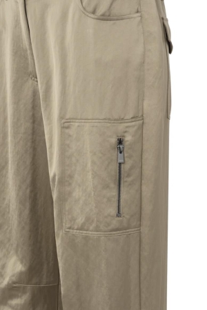 Yaya Satin wide leg trousers with c 99803 Safari
